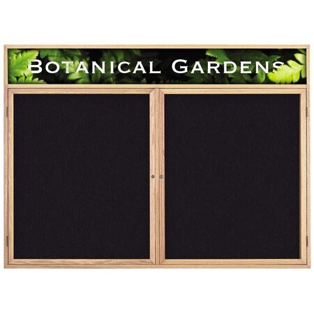 United Visual Products Single Door Indoor Enclosed Easy Tack Bo UV302EZ-MARBLE-GOLD